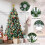 4.5FT Flocked Christmas Tree with Pine Cones 1000 Branches 3