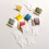 Σετ μασουριών από πλαστικό νήμα – 120 τεμάχια, 1,4x1,5", λευκές κάρτες οργάνωσης PET, 4