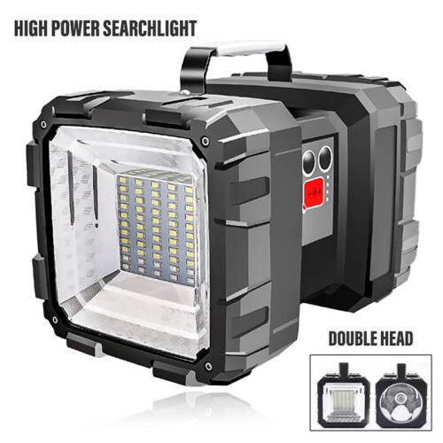 Camping High Power Led Flashlights Rechargeable Spotlights Searchlight Double  with Powerful Lamp Bead Waterproof 1