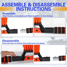 Ice Scraper and Snow Brush for Car Windshield,24.8 Inch Remover Tool with Ergonomic Foam Grip for SUV Truck Glass Window