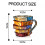 Book-Stack Glass Mug, Hand-Painted, 3D Design 2