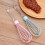 Silicone Manual Egg Whisk Blender for Home Kitchen Baking Tools with Comfortable Grip 2pcs Assorted Color 6