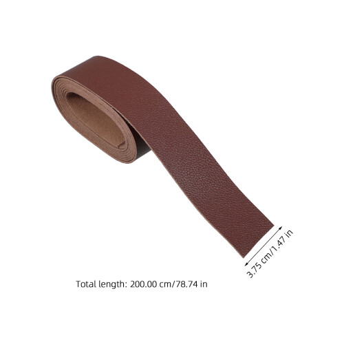 Δερμάτινο λουράκι PU σε καφέ χρώμα 200x3.75cm για τσάντες DIY 1