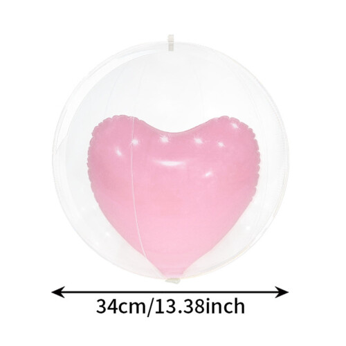 Inflatable Heart Balloon with Inner Balloon – 13 in, PVC 2
