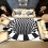 Round Black & White 3D Vortex Carpet 24x24 in 4
