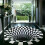 Round Black & White 3D Vortex Carpet 24x24 in 5