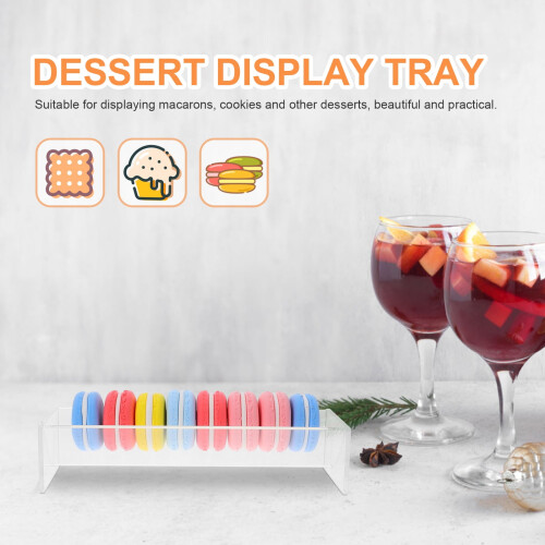 Bandeja elegante para macarons em acrílico transparente (1 peça) 2