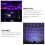 WRITWAA Car Interior Music Light Portable USB Powered ABS Material e Controlled Lamp 7