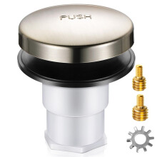 Bathtub Drain Stopper,with 3/8in,5/16in Thread Studs and Star Shape Lock Washer, Tip Toe Shower Stopper Universal