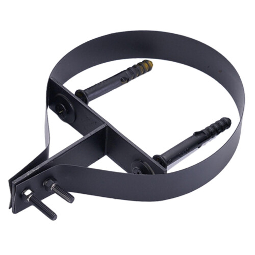 Support de conduit de cheminée 8 pouces, fixation réglable et robuste, noir 1