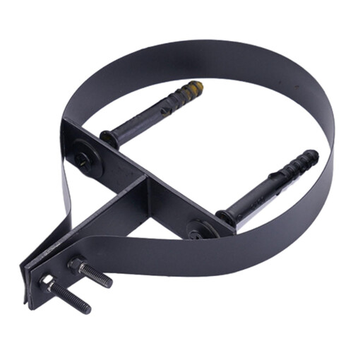 Support de conduit de cheminée 8 pouces, fixation réglable et robuste, noir 2