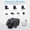 PS4Controller-oplader, opgraderet hurtigopladningsport, dockingstation til PS4/PS4Slim/PS4Pro-controller, sort 2