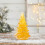 Crystal Christmas Ornament Resin Mini Tree Yellow 2