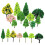 55 Pcs Model Trees and Simulation Mini Decoration Lifelike 4