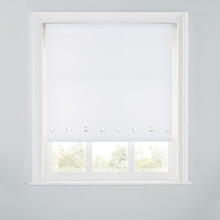 (WHITE, 60W x 170H cm) Premium Trimmable Square Eyelet Roller Window Blind – Light Filtering Fabric,Easy Fit,Child Safe Chain