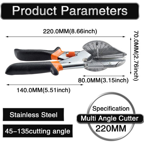 Adjustable Miter Shears for Soft Wood PVC with 10 Blades 1