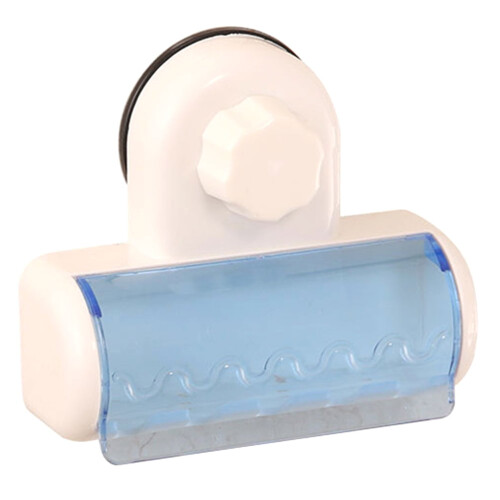 Porta spazzolini da parete con coperchio, bianco, 5 scomparti 1