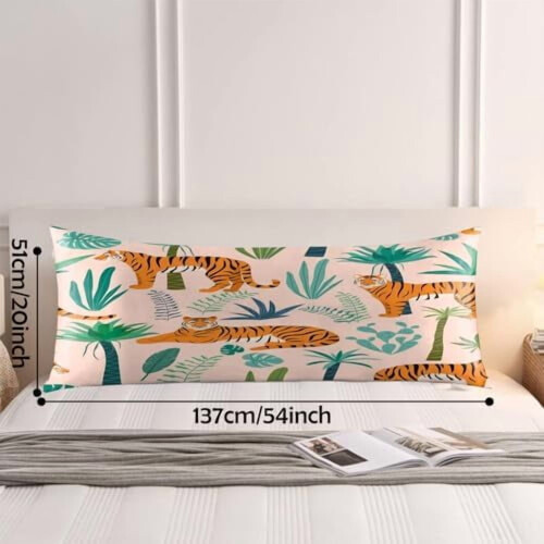 Microfiber Pillowcase with Hidden Zipper 2 pcs Pink Jungle 1