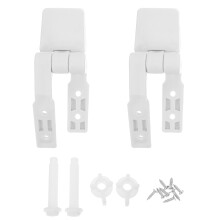 1Set Wit Kunststof Toiletzithangscharnier Reparatieset Met Schroeven