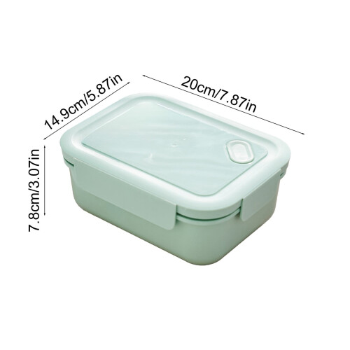 Plastic Bento Box with Compartments, Microwave Safe, 2
