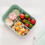 Plastic Bento Box with Compartments, Microwave Safe, 4