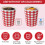 Red & White Gingham Paper Cups 9oz (100 pcs) 4
