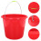 Röd plastskopa med ergonomiskt handtag, 5 gallon 2