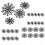 Huaq Spider web party decoration insert cake insert (black spider web) 12pcs/pack 5