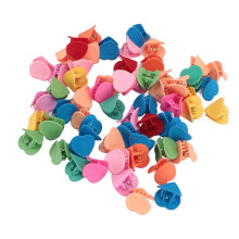 Mini pinzas de garra en forma de corazón 100 piezas coloridas