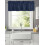 Cortina de couro bovino azul-marinho com bolso para varão, 152 x 46 cm (60 x 18 polegadas), estilo rústico, com textura de couro, ideal para 8
