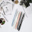 5-Piece ST Tip Fine Point Push-Action Pens Quick-Dry Ink Replaceable Refills for Office Marking & Note Organization (Multiple Colors) 4