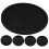 Conjunto de 5 porta-copos de silicone preto 4