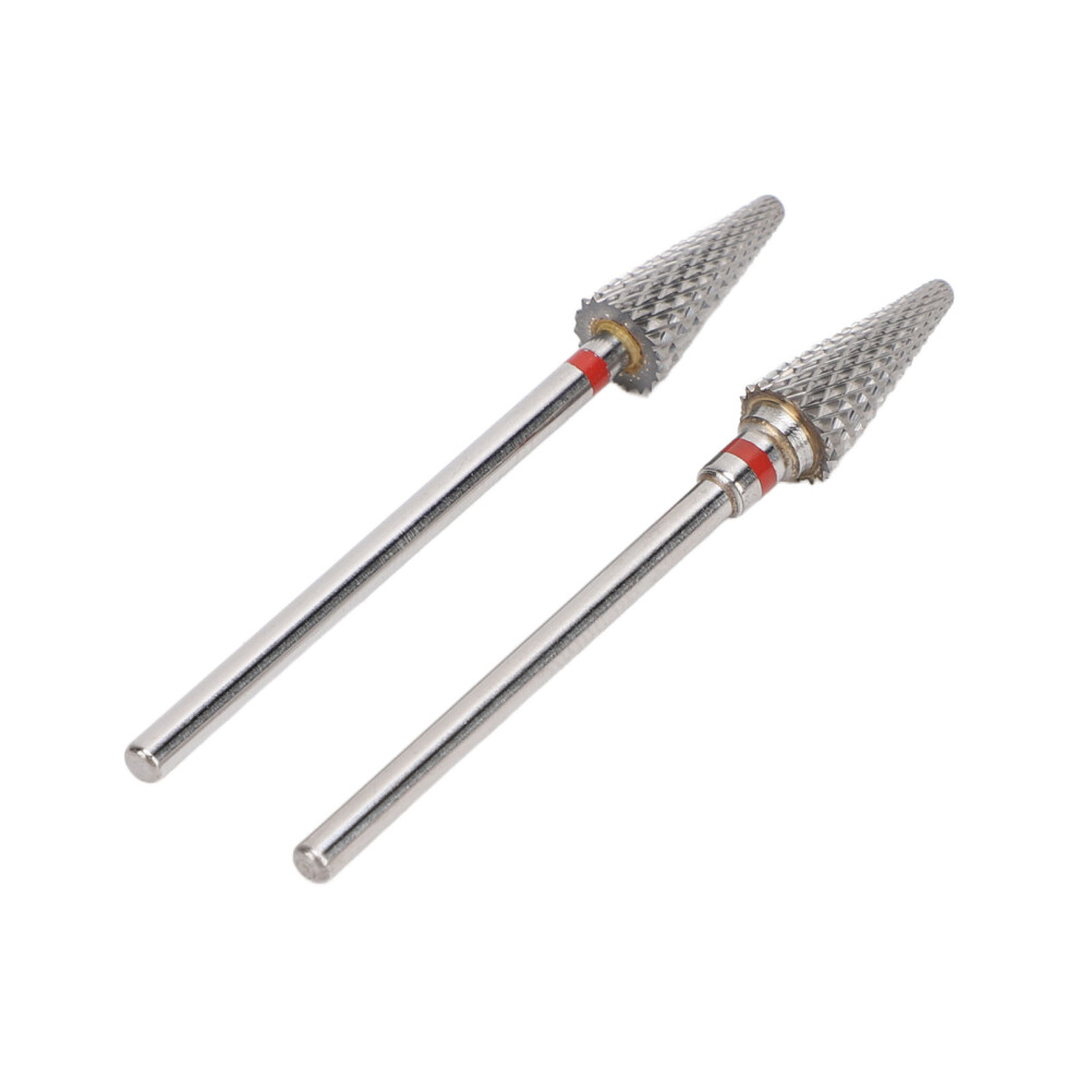 Tungsten Steel Nail Tapered Drill Bits Set, 2pcs Fast Exfoliating Manicure
