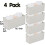 4-Pack Narrow Foldable Fabric Storage Bins 2
