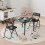 Σετ παιδικού πτυσσόμενου τραπεζιού και καρεκλών με μαξιλάρι PU, 3 τεμαχίων, 2