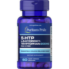 5-HTP (Hydroxytryptophan) 200 mg 60 Kapseln mit schneller Freisetzung Puritans Pride