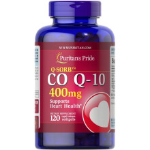 Q-SORB Coenzym Co Q-10 400 mg 120 schnell freisetzende Weichkapseln Puritans Pride