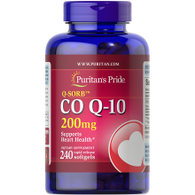Q-SORB Coenzyme Co Q-10 200 mg 240 Rapid Release Softgels Puritans Pride