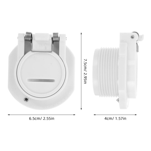 White Rotating Pool Vacuum Lock for Suction Cleaners 1