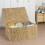 Rectangular water hyacinth storage basket with lid 4