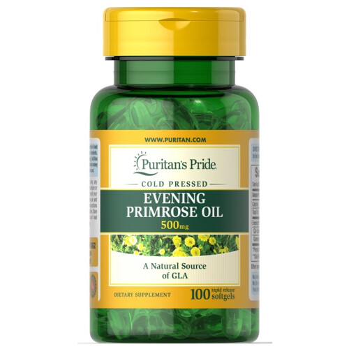Óleo de Prímula à noite 500 mg com GLA 100 sgel Puritans Pride