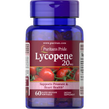 Lycopène 20 mg 60 capsules molles à libération rapide Puritans Pride