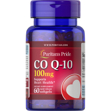 Q-SORB Coenzym Co Q-10 100 mg 60 Weichkapseln mit schneller Freisetzung Puritans Pride