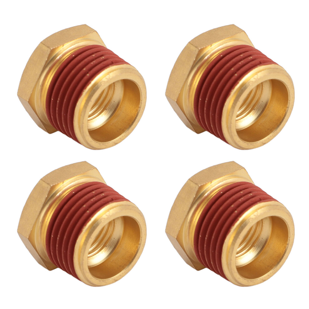 10Pcs Brass Pipe Reducer 1/2" Male To 1/4" Npt Female Fitting 4991384872597