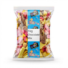1kg Hannahs Chocolate Mix Bulk Bag Retro Mice Fish & Chips Sweets
