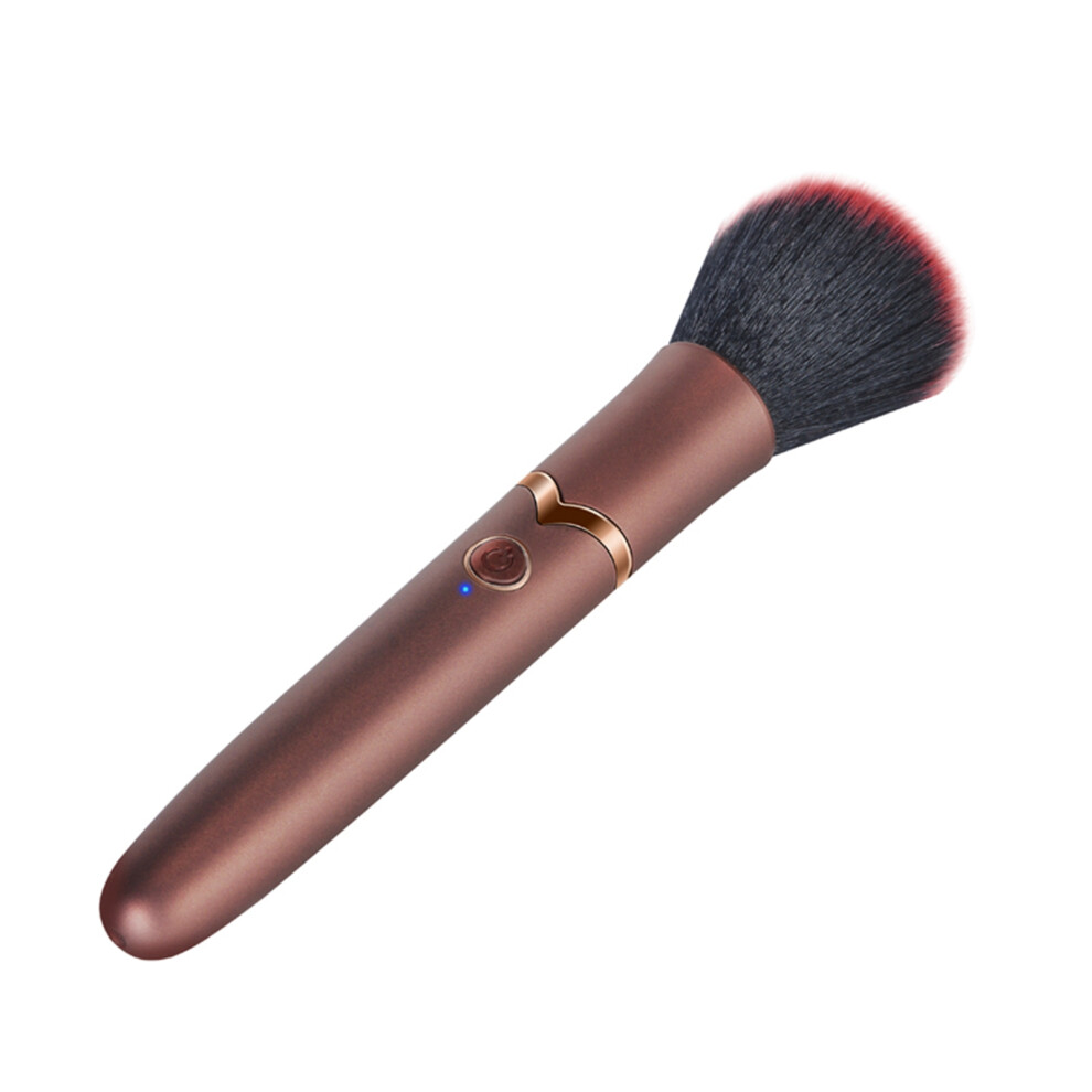 Golden/Red Dual Use Electric Massager & Makeup Brush, 10 Speed, Heating, Usb, 150Mah,