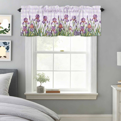 Country Iris Blumengardine, 137 x 46 cm, Polyester, Stangendurchzug 2