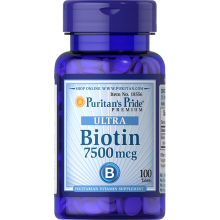 Ultra Biotin 7500 mcg 100 Tabletten Puritans Pride