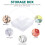 Clear Plastic Desktop Makeup Organizer Drawer Set 5