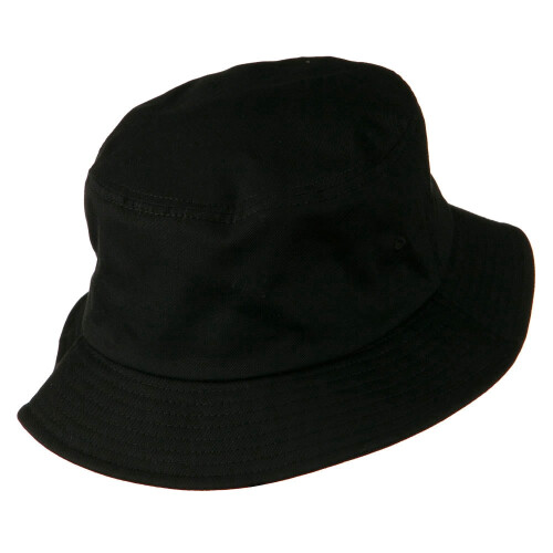 Καπέλο Bucket από μείγμα βαμβακιού Twill σε μεγάλο μέγεθος - Μαύρο 2XL-3XL 1